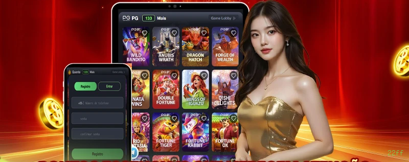 Conta 22ff sincronizada site e app